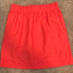 J. Crew Coral Elastic Waist Skirt
